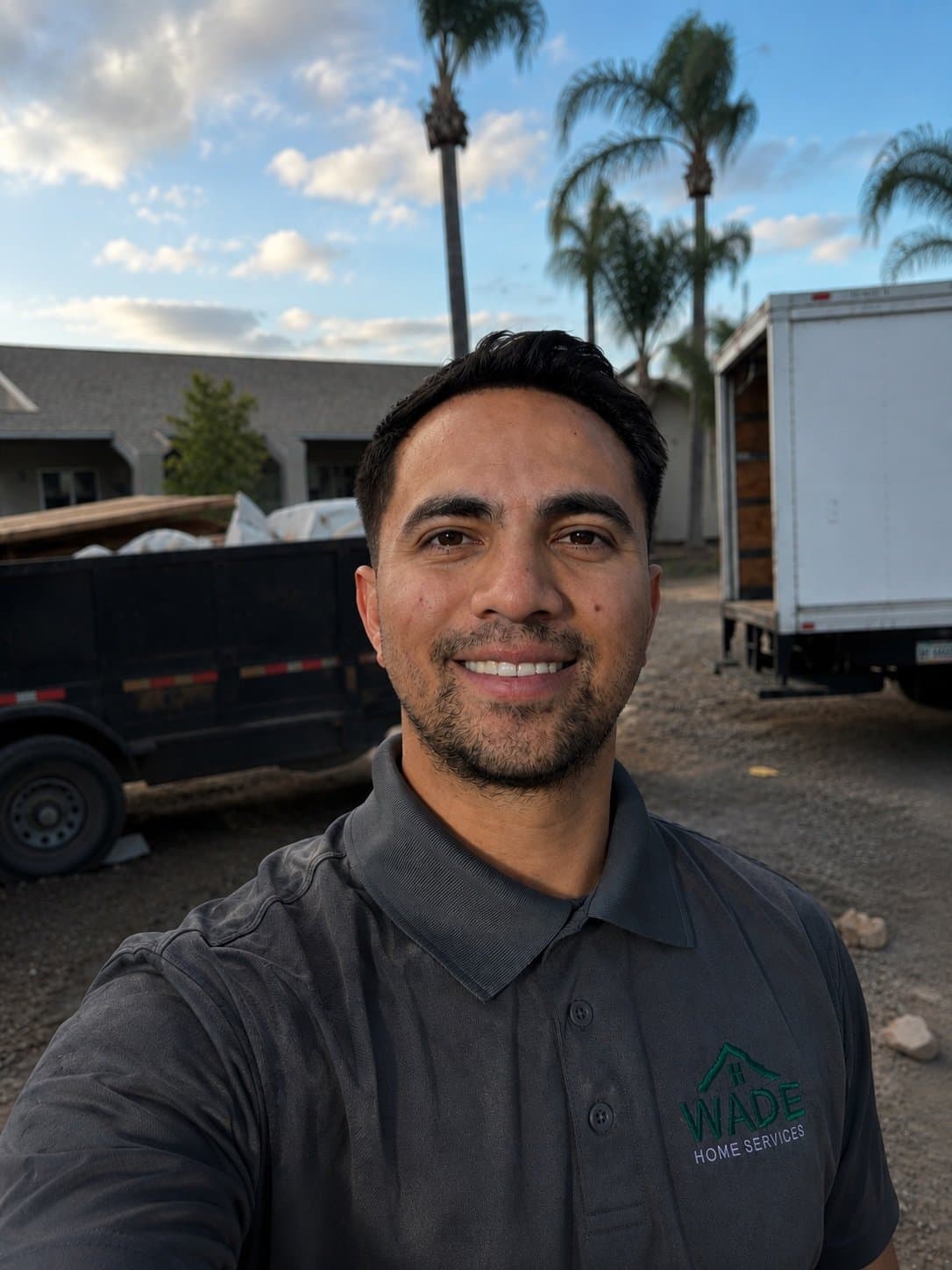 Wade Home Services owner at a project site